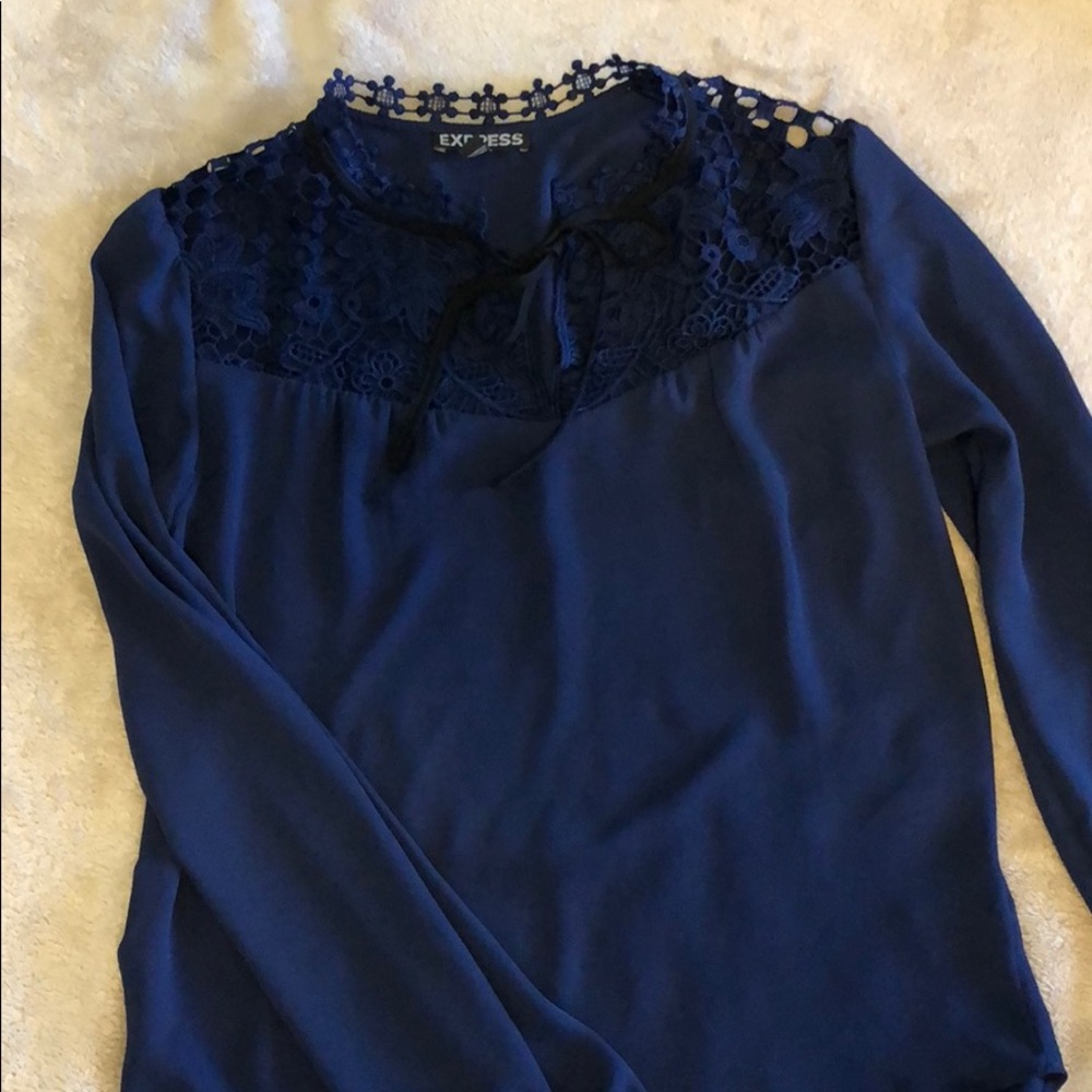 Navy blue blouse from express